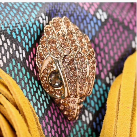 Kurt Geiger London Kensington Boston Fringe Duffle Bag NWT 💋ྀིྀི - Picture 4 of 6